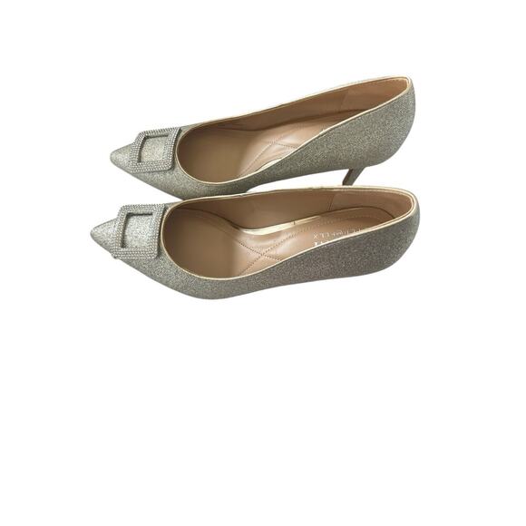 Alfani Stepflex Women’s Glitter Pointed- Toe Wedge Pump SZ 7.5M Gold - Picture 5 of 7